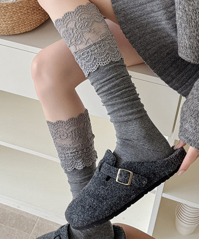 Dame Strømper Mellemlang Patchwork Design 2