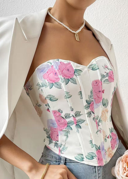 Dame Stropløs Tanktop med Print til Sommer 0