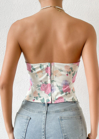 Dame Stropløs Tanktop med Print til Sommer 4
