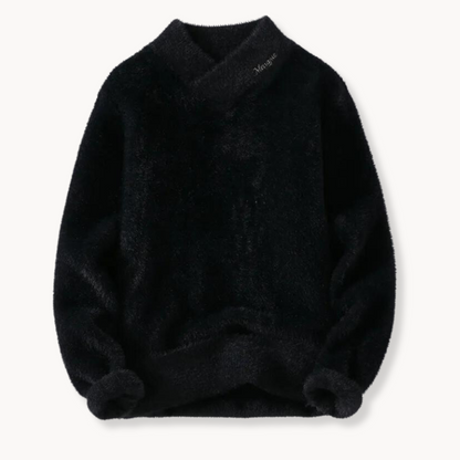 Dame Sweater Høj V-Udskæring Med Drop-Skuldersømme 2