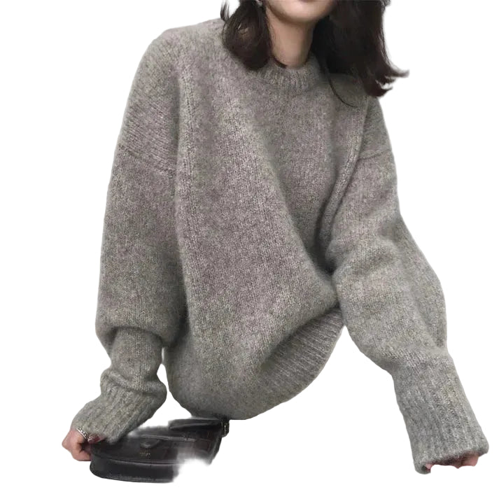 Dame Sweater Løs Pasform Afslappet Design 0