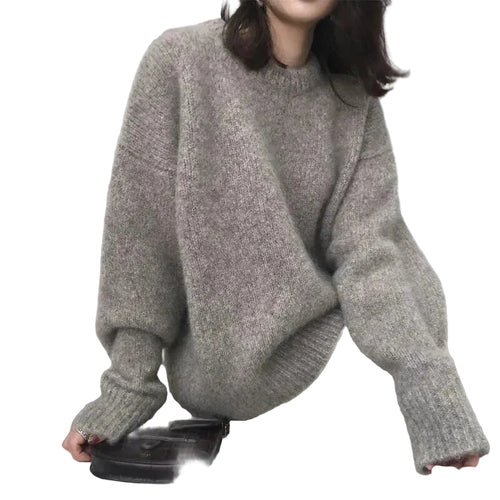 Dame Sweater Løs Pasform Afslappet Design 0
