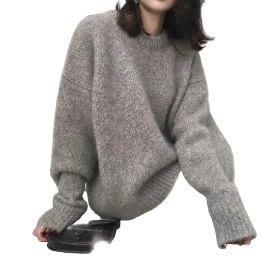 Dame Sweater Løs Pasform Afslappet Design 0