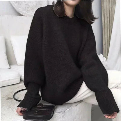 Dame Sweater Løs Pasform Afslappet Design 1