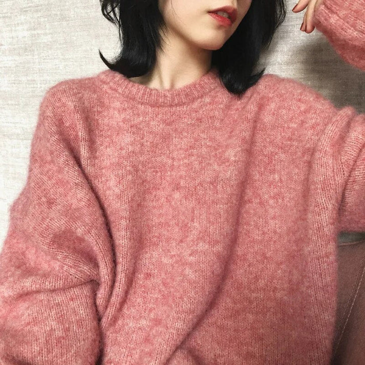 Dame Sweater Løs Pasform Afslappet Design 3