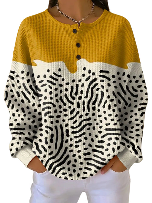 Dame Sweater med Grafisk Mønster 0