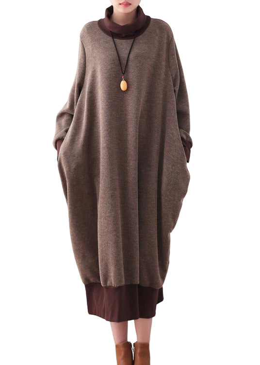 Dame Sweaterkjole Højhalset 0