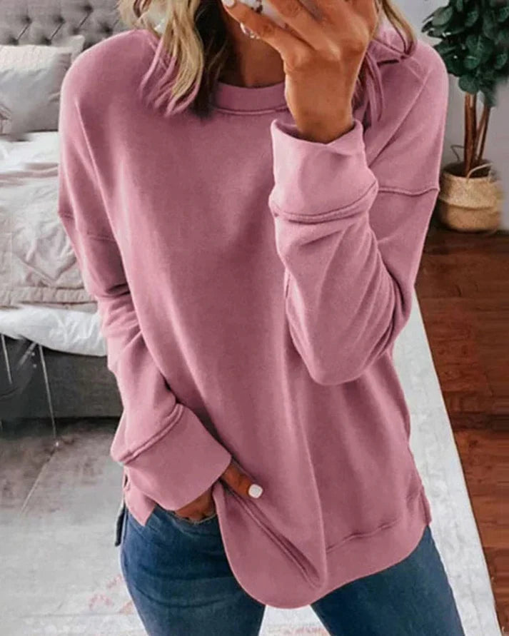 Dame Sweatshirt Komfortabel Casual Style 2