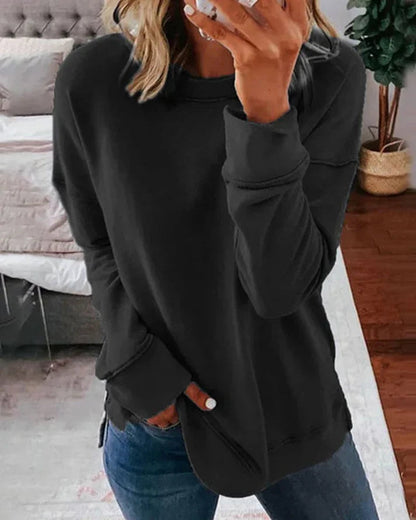 Dame Sweatshirt Komfortabel Casual Style 5