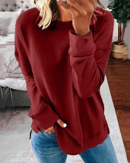 Dame Sweatshirt Komfortabel Casual Style 8