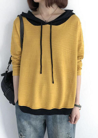 Dame Sweatshirt med Hætte og Patchwork Design 2
