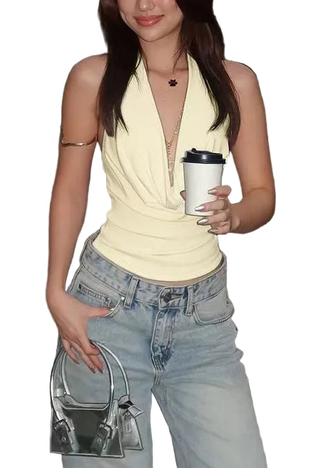 Dame Tanktop Rygfri Sommerstil 0