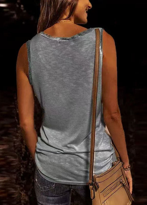 Dame Tanktop med O-hals i Sommerstil 3