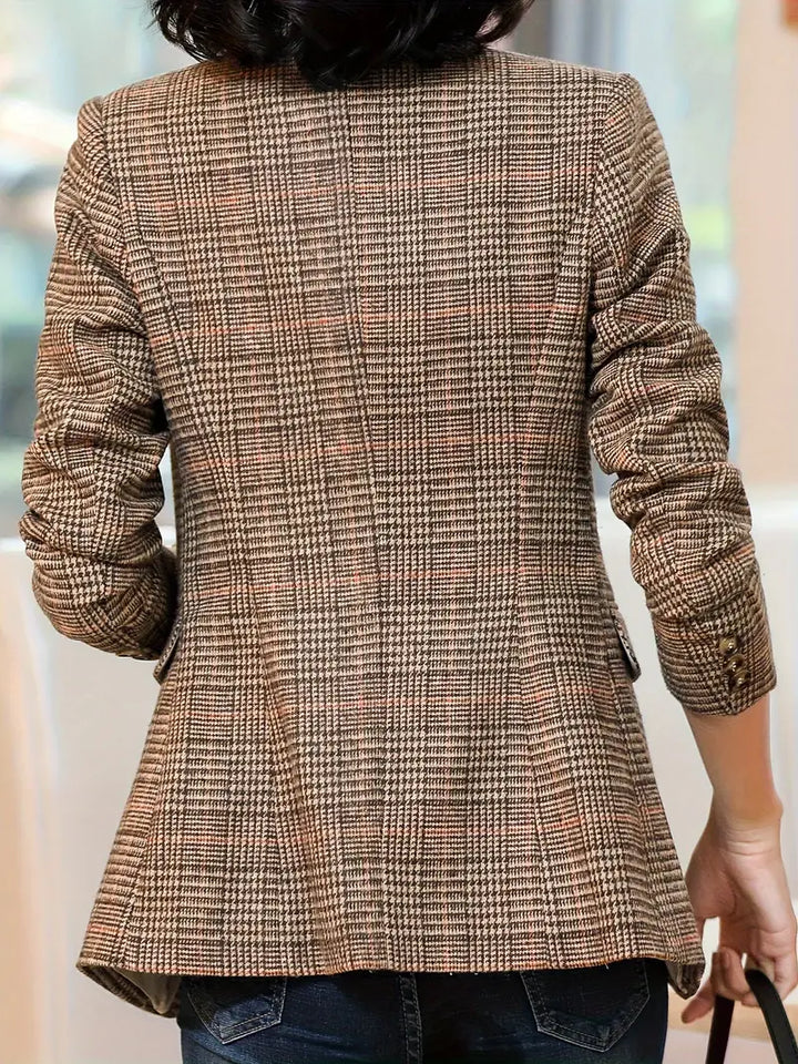 Dame Ternet Blazer Med Revers 2