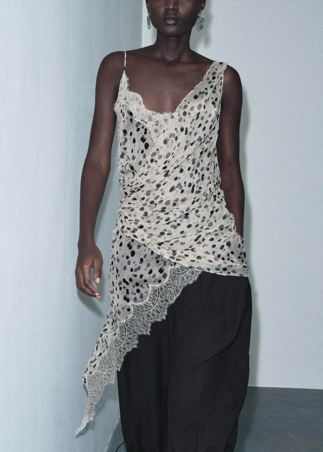 Dame Top Asymmetrisk Spaghetti Stropper 1