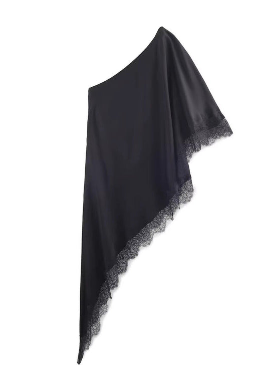 Dame Top Kold Skulder Blonde Patchwork 1