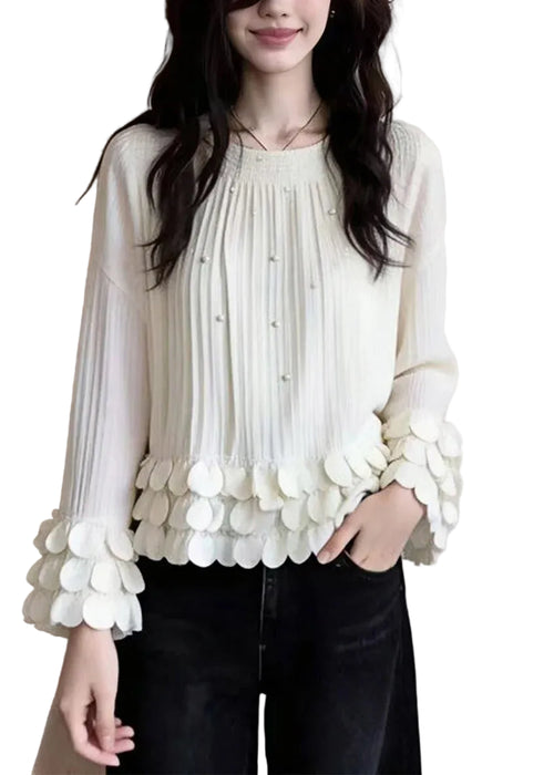 Dame Top O-hals Patchwork Design 0