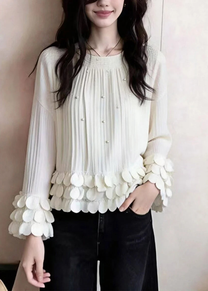 Dame Top O-hals Patchwork Design 4