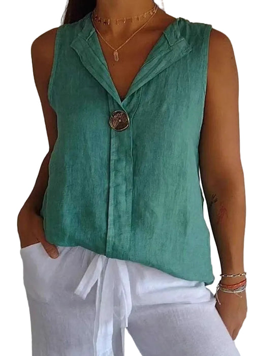 Dame Top V-hals Patchwork Design 0