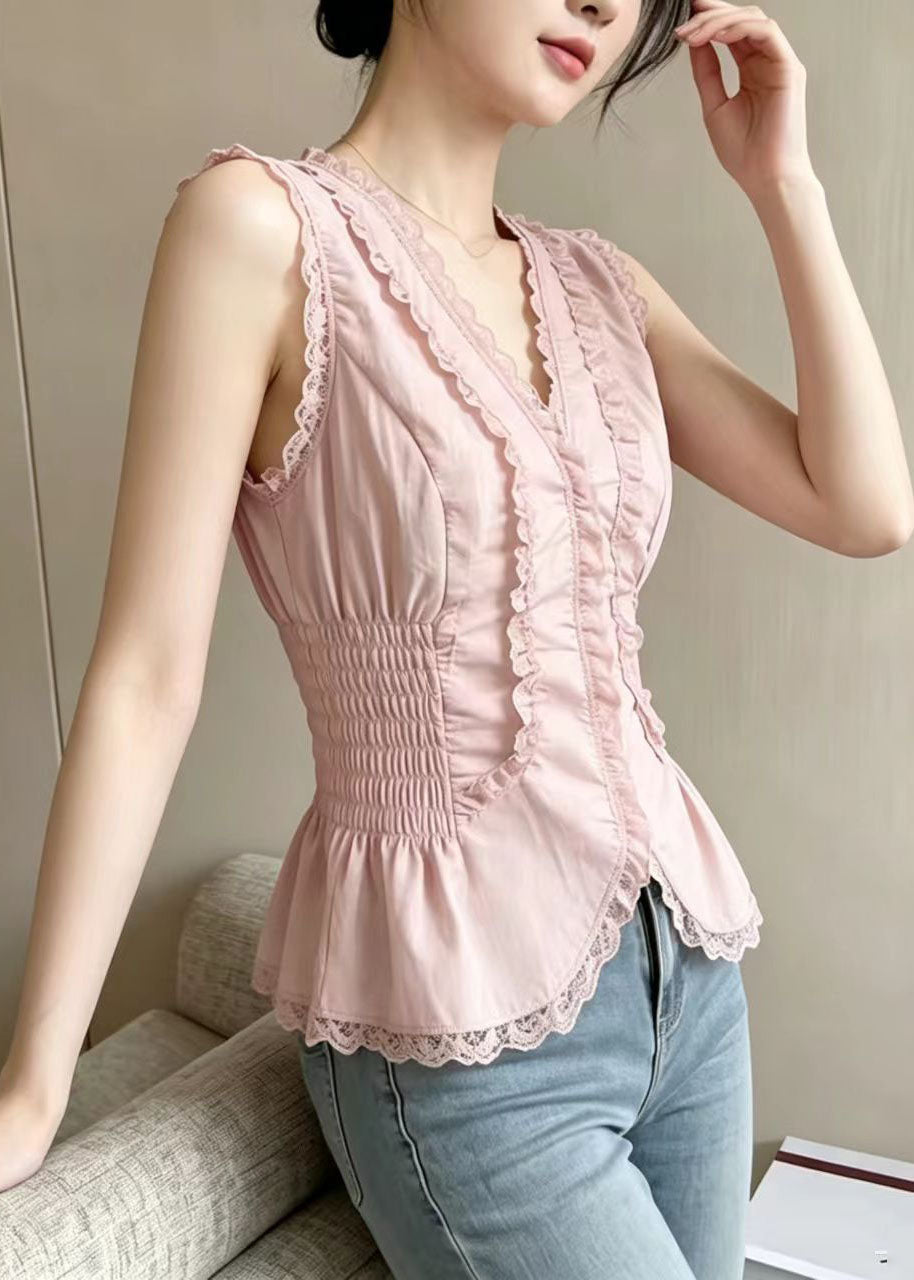 Dame Top V-hals Patchwork Design 1
