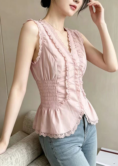 Dame Top V-hals Patchwork Design 1