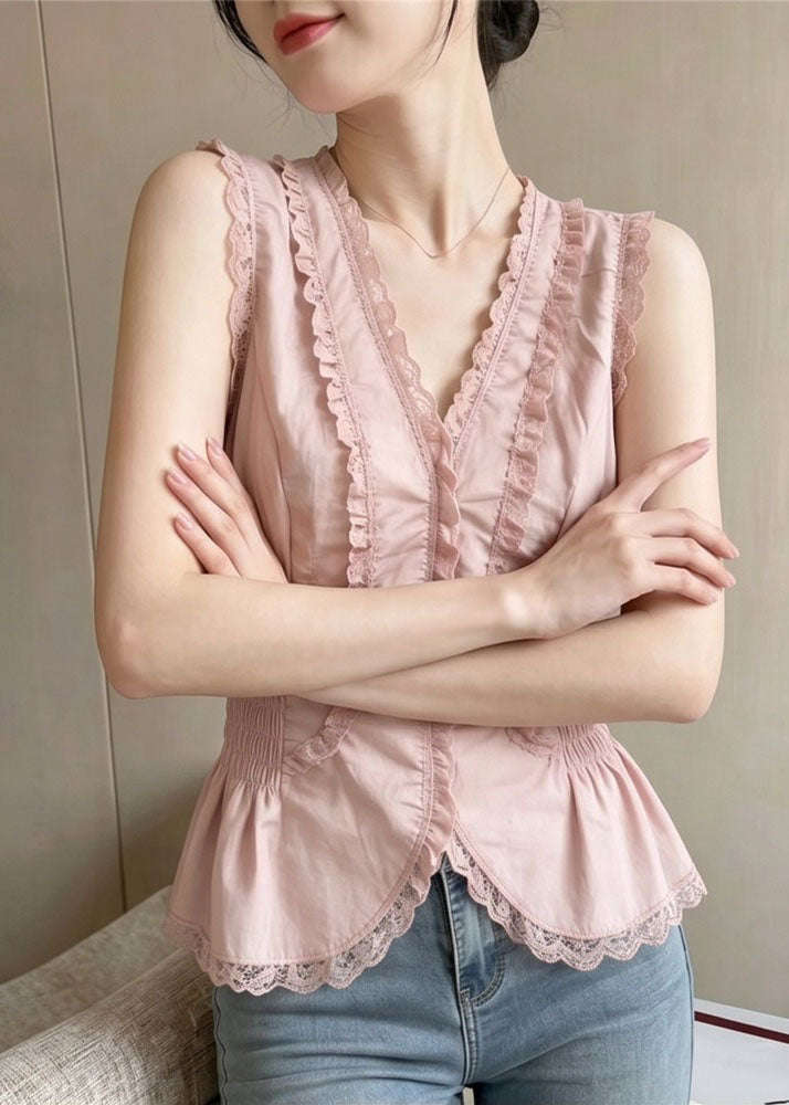 Dame Top V-hals Patchwork Design 3
