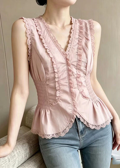 Dame Top V-hals Patchwork Design 4