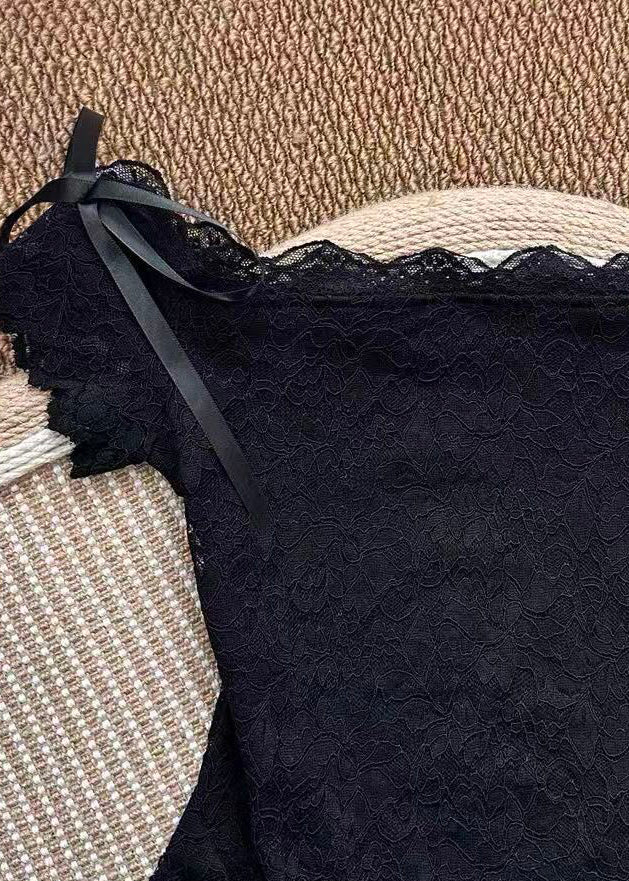 Dame Top med Slash Hals og Sløjfe Detalje 2