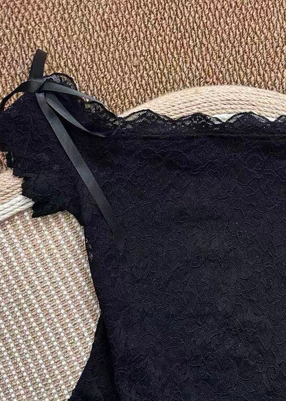 Dame Top med Slash Hals og Sløjfe Detalje 2