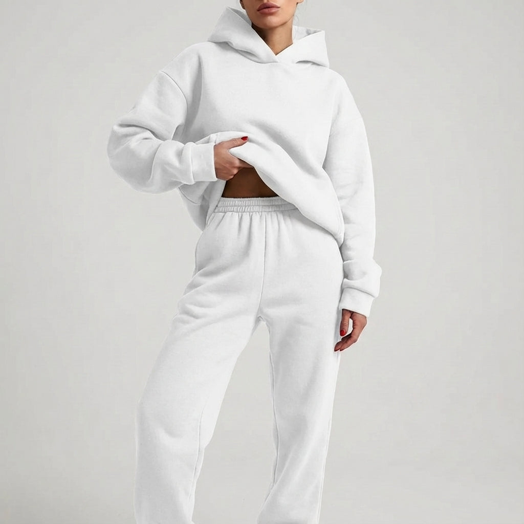 Dame Træningssæt Oversized med Hættetrøje og Joggebukser 2