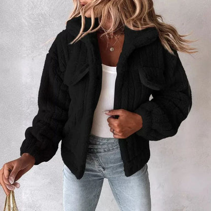Dame Trucker Jakke med Ribbet Design 4