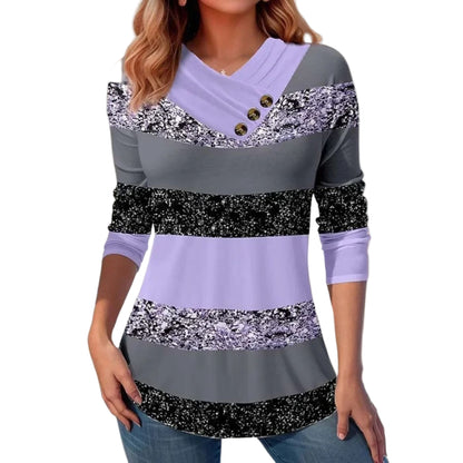 Dame V-hals Sweater Strikket 0