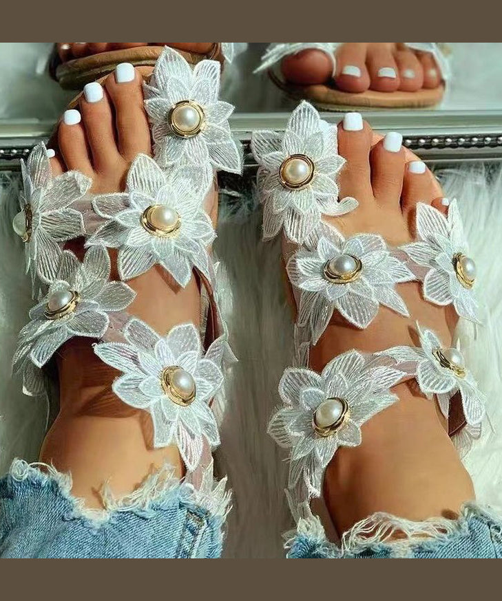 Dame Vandresandaler med Blomsterdesign 4