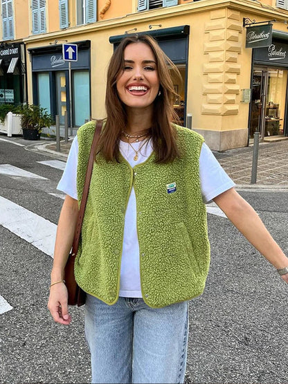 Dame Varm Vest Tidløst Design 2