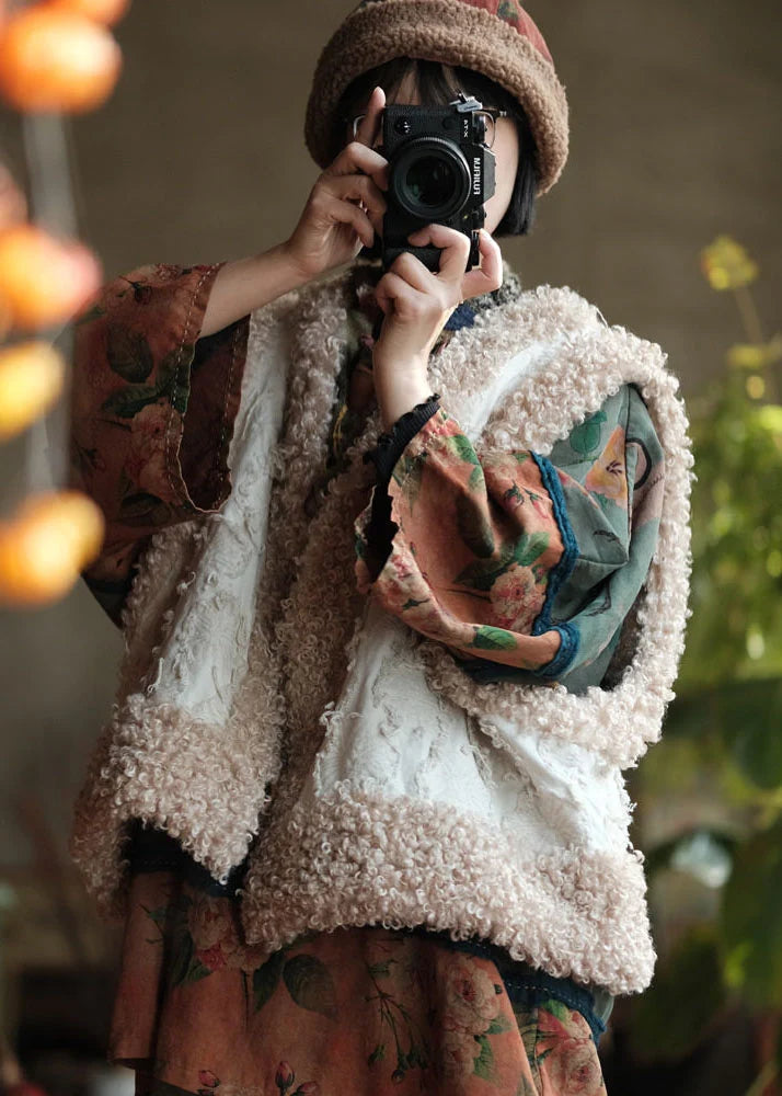 Dame Vest Ærmeløs Vintage Patchwork Design 3