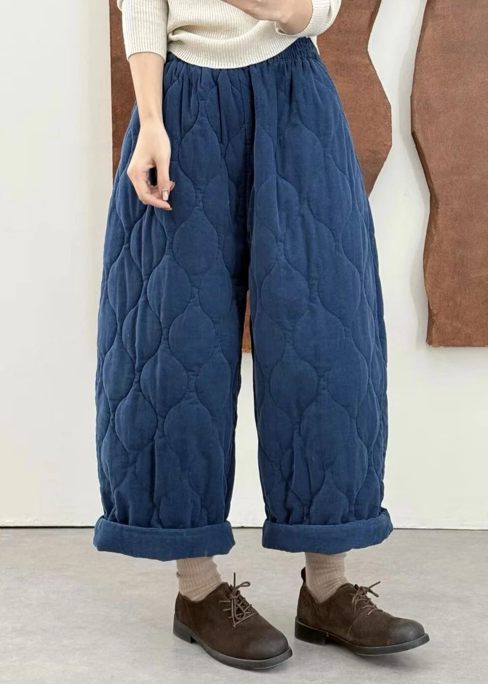Dame Vinterbukser med Elastisk Talje og Lommer Plus Size 3
