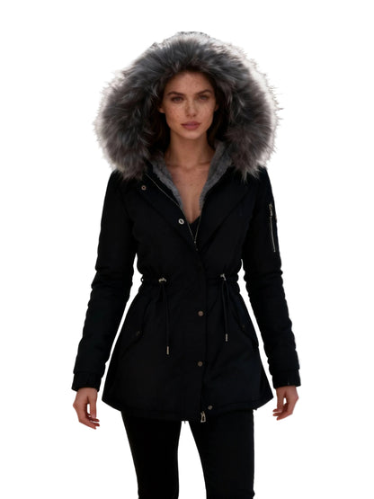Dame Vinterfrakke Med Elegant Design 0