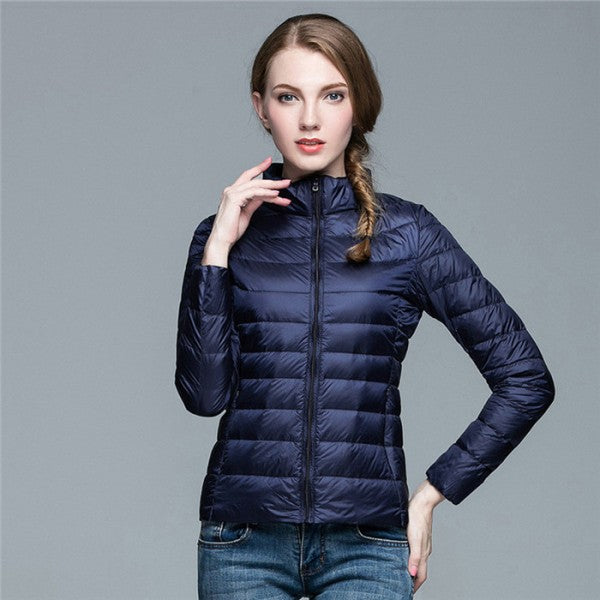 Dame Vinterjakke Lang Dunjakke Urban Stil 1