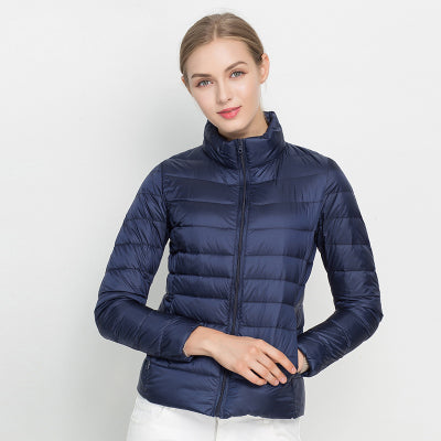 Dame Vinterjakke Lang Dunjakke Urban Stil 8