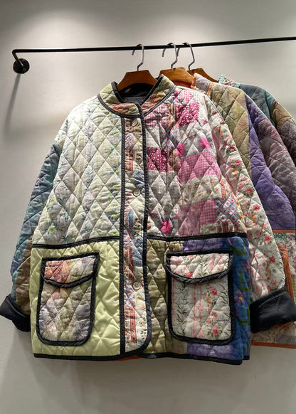 Dame Vinterjakke Patchwork med Lommer 2
