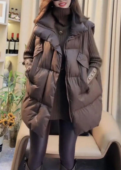 Dame Vintervest Oversized Løs Pasform 1