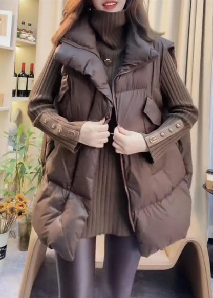 Dame Vintervest Oversized Løs Pasform 2