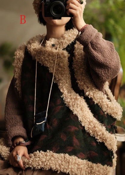 Dame Vintervest Vintage Patchwork Stil 1