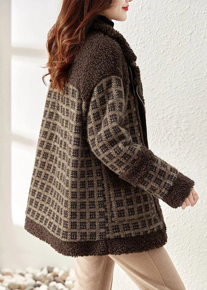 Dame Zip Up Plaid Teddy Coat 4