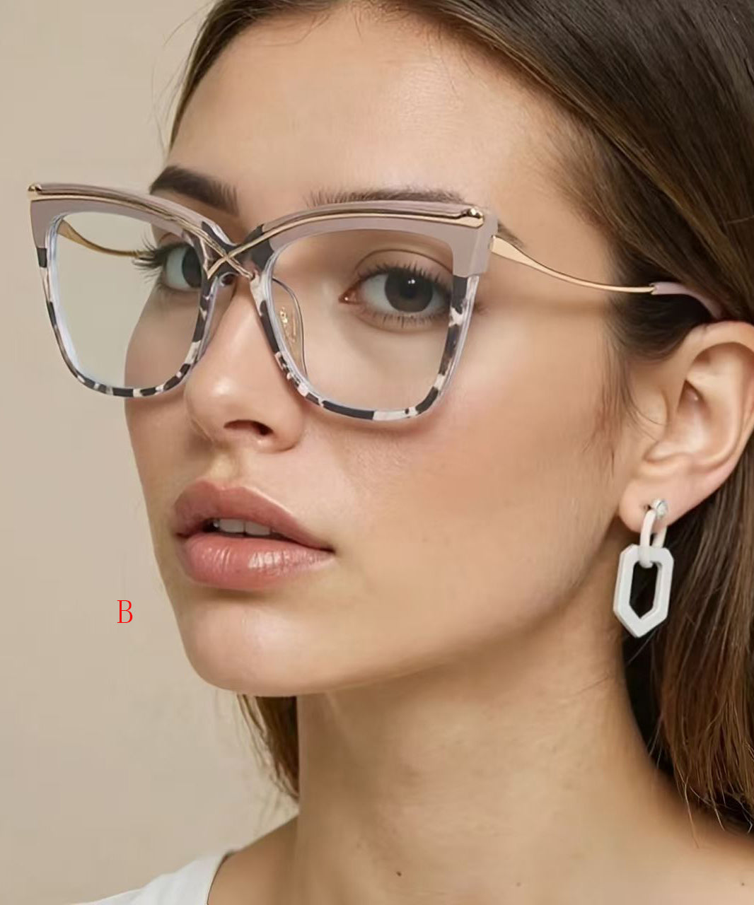 Dame læsebriller Cat Eye metalramme 1
