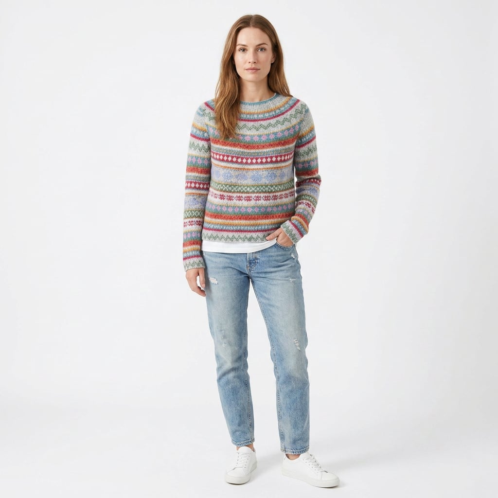 Dame vintage sweater med retrodesign 2