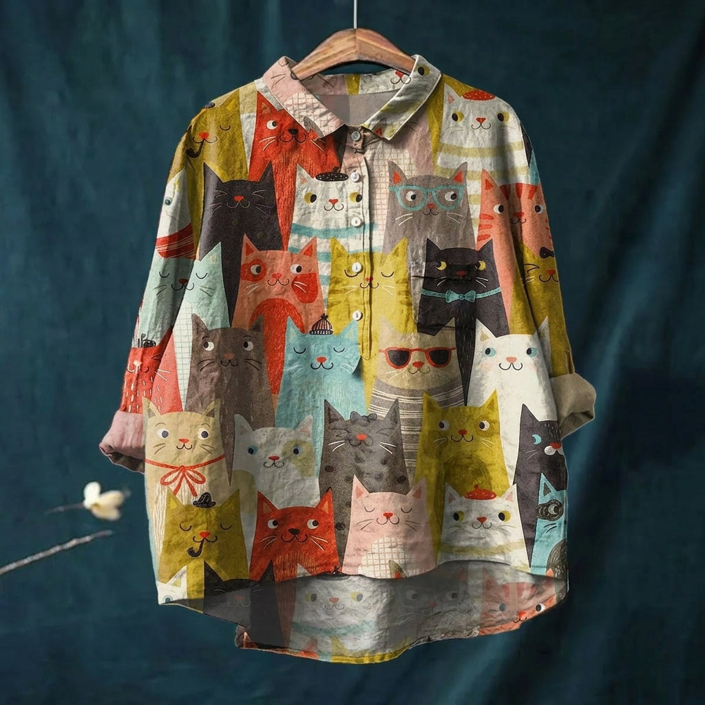Damebluse Legesyg Print Blød Letvægts 4