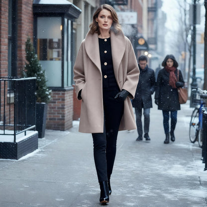 Damefrakke Vindtæt Casual Stil 4