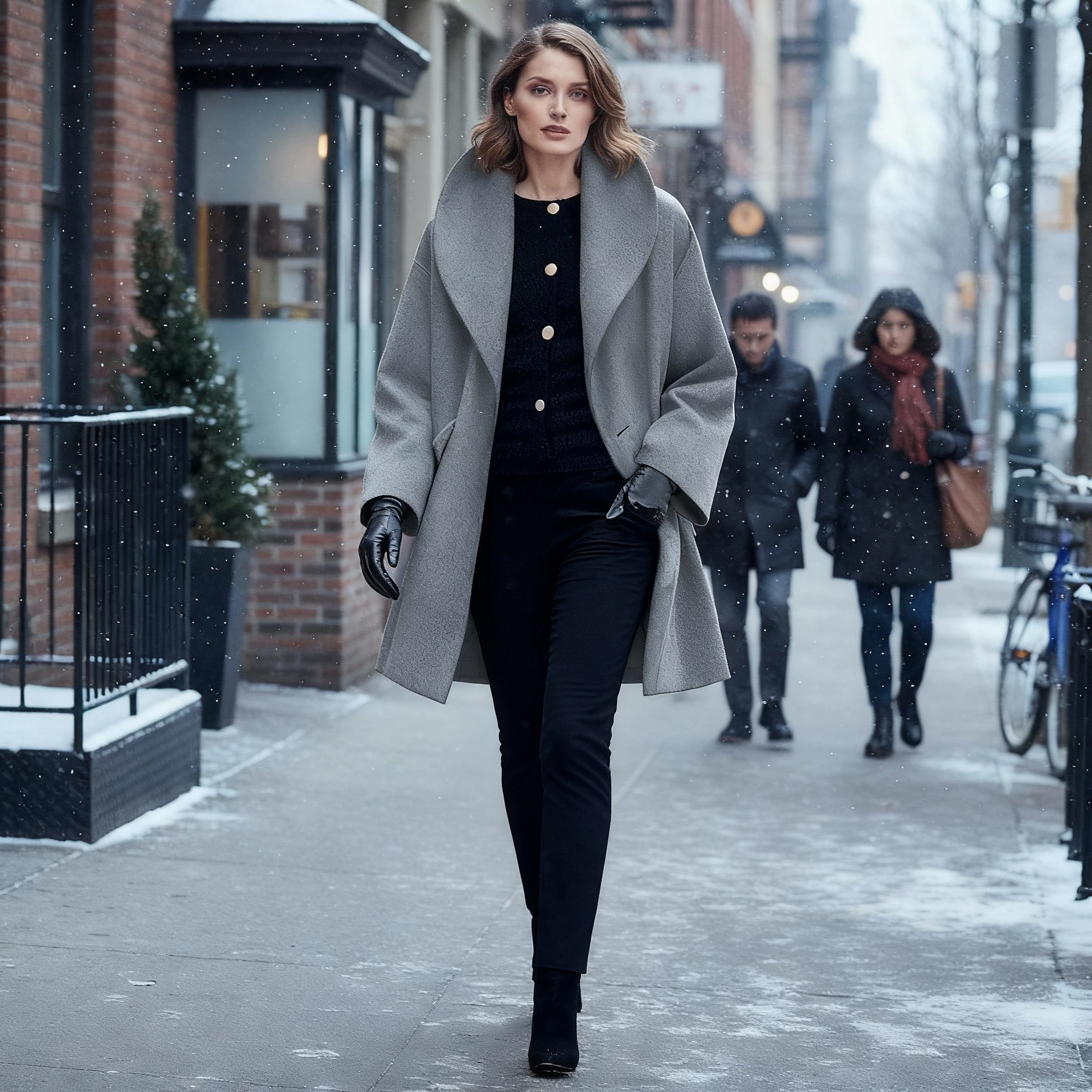 Damefrakke Vindtæt Casual Stil 5