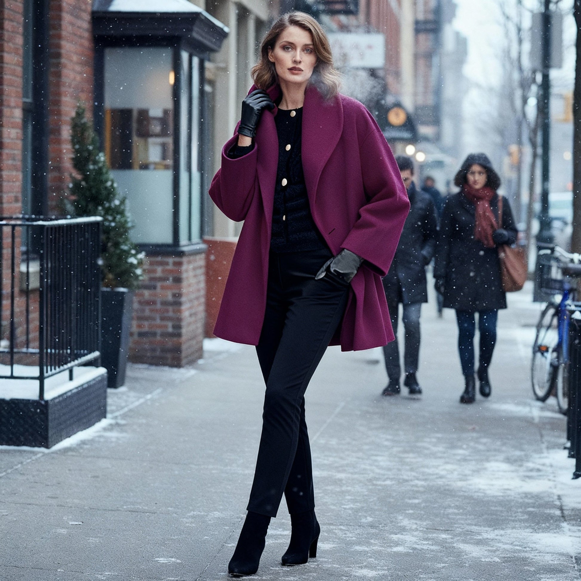 Damefrakke Vindtæt Casual Stil 6